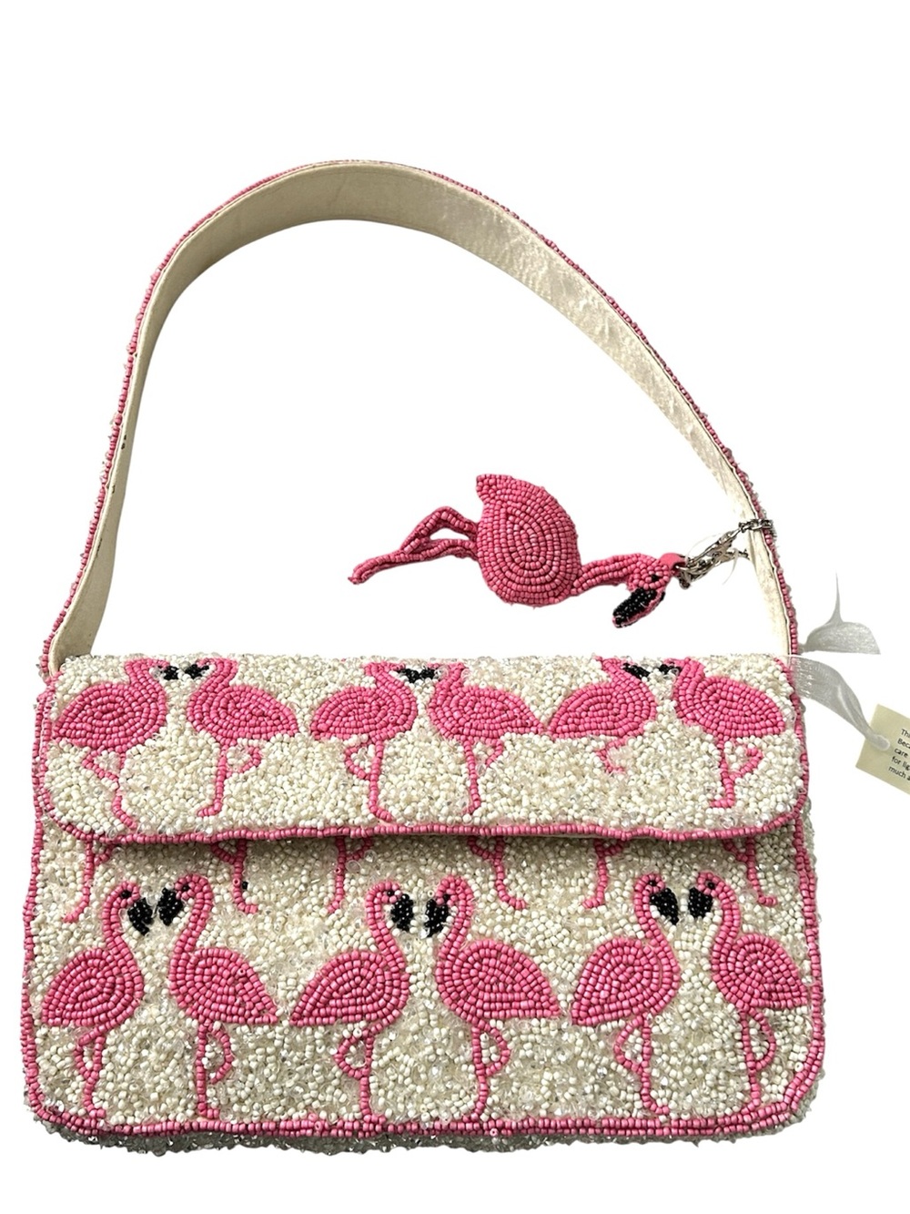 Viral TikTok Trend Pink Flamingos 
Beaded Bag with Bag Charm - TJmaxx find NWT